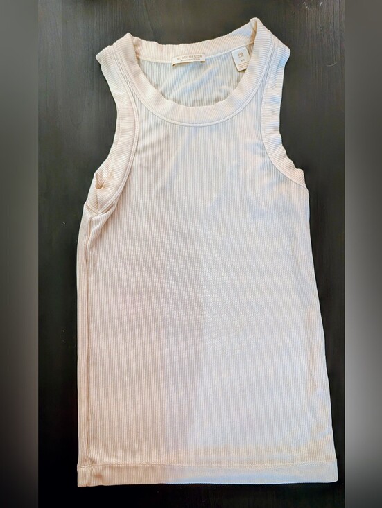 Scotch & Soda Tops - Scotch & Soda Women’s Ribbed Tank Top Cream Ivory XS